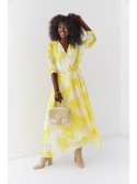 Yellow chiffon maxi dress 30890 - Online store - Boutique